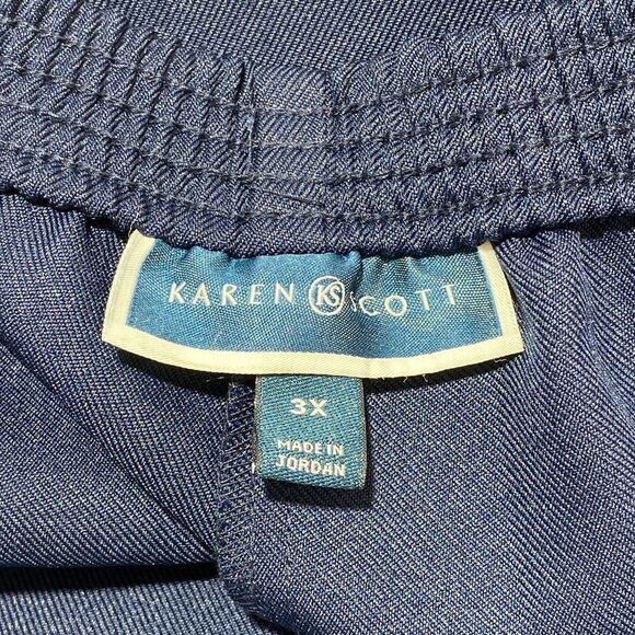 Karen Scott Elastic Pull On Straight Leg Pants 3x - Picture 12 of 13